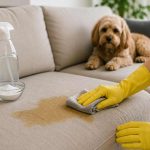 Clean Pee Out of a Couch Without Damaging Fabric