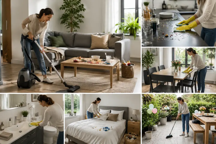 A Room-by-Room Post-Party Cleaning Checklist